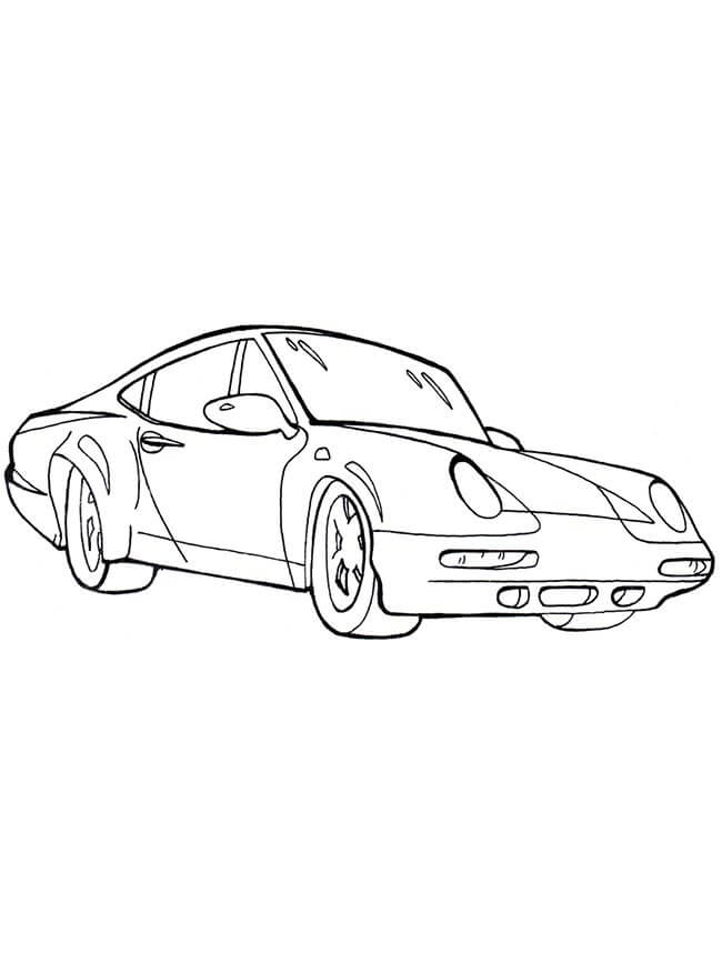 Desenho de Porsche para imprimir