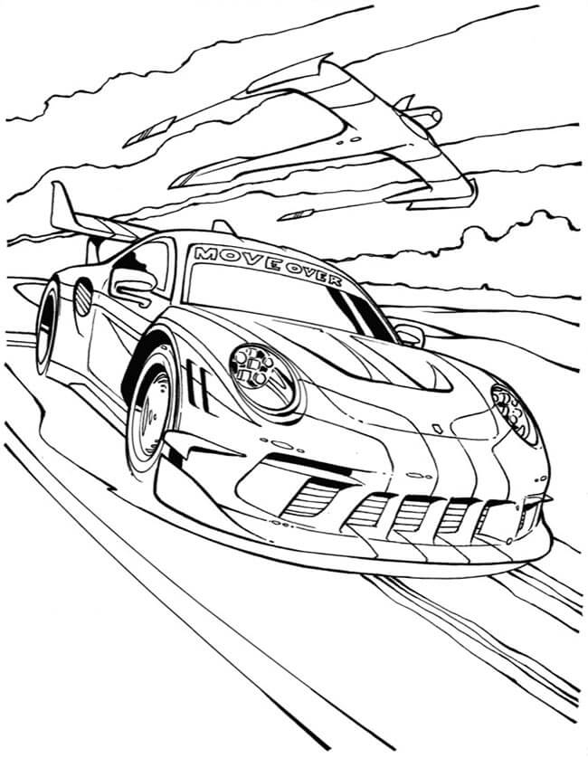 Desenho de Porsche para imprimir
