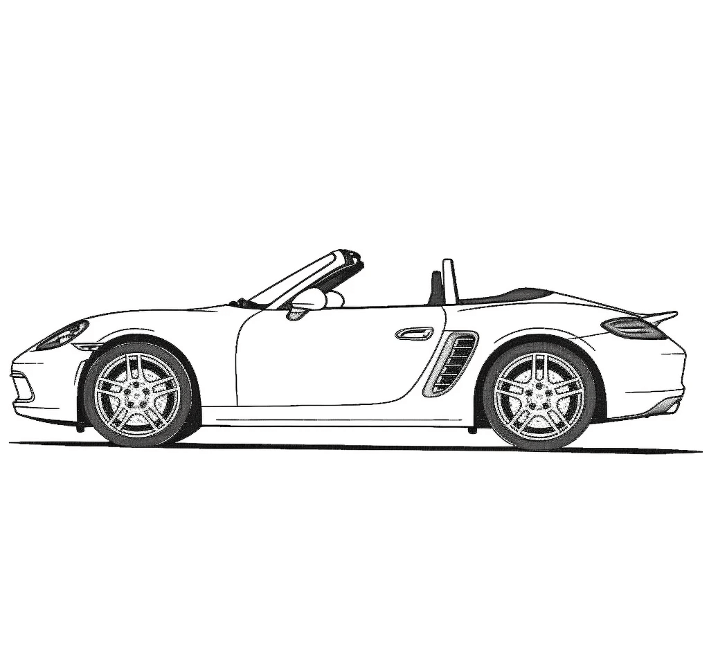 Desenho de Porsche para imprimir