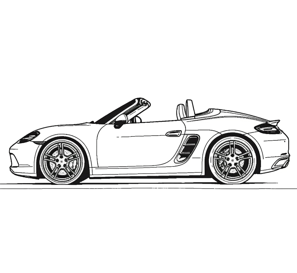 Desenho de Porsche para imprimir