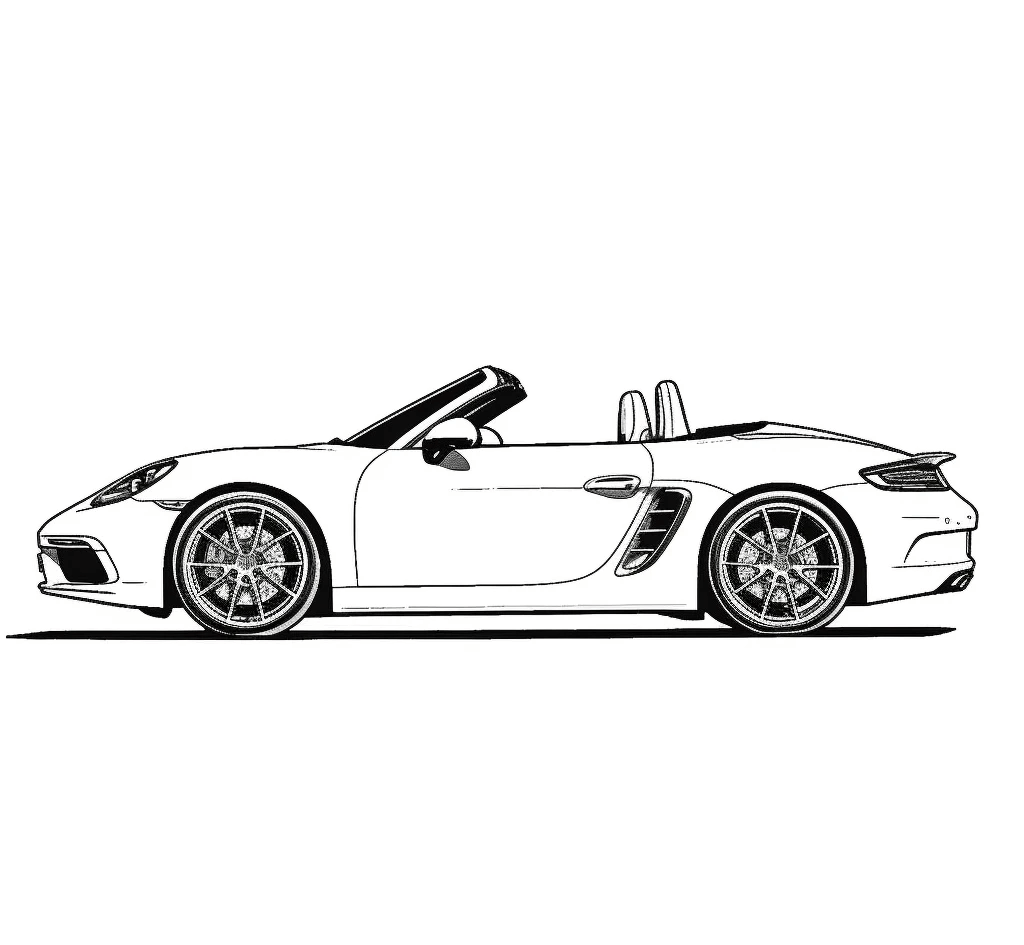 Desenho de Porsche para imprimir