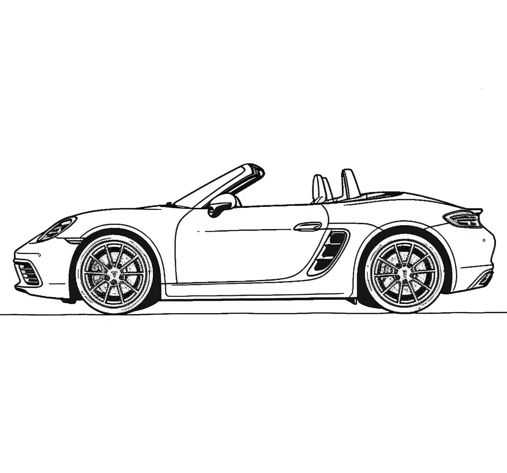 Desenho de Porsche para imprimir