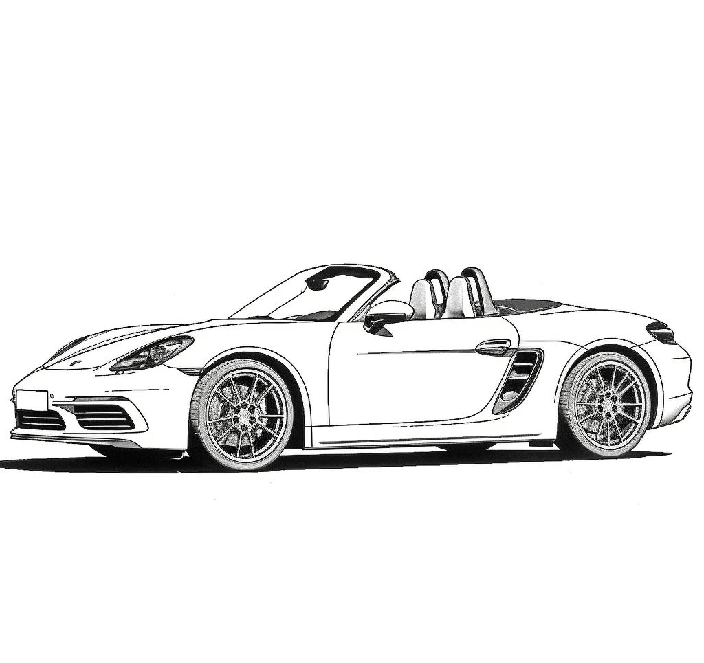Desenho de Porsche para imprimir