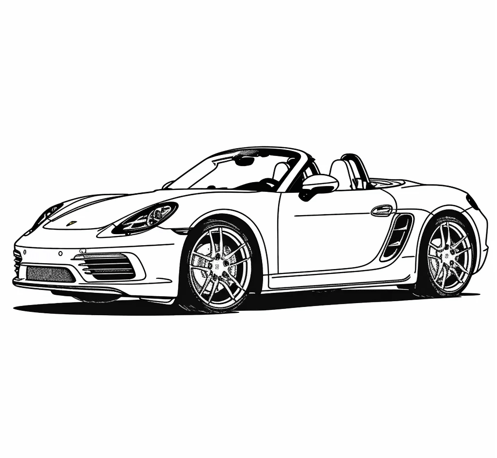 Desenho de Porsche para imprimir