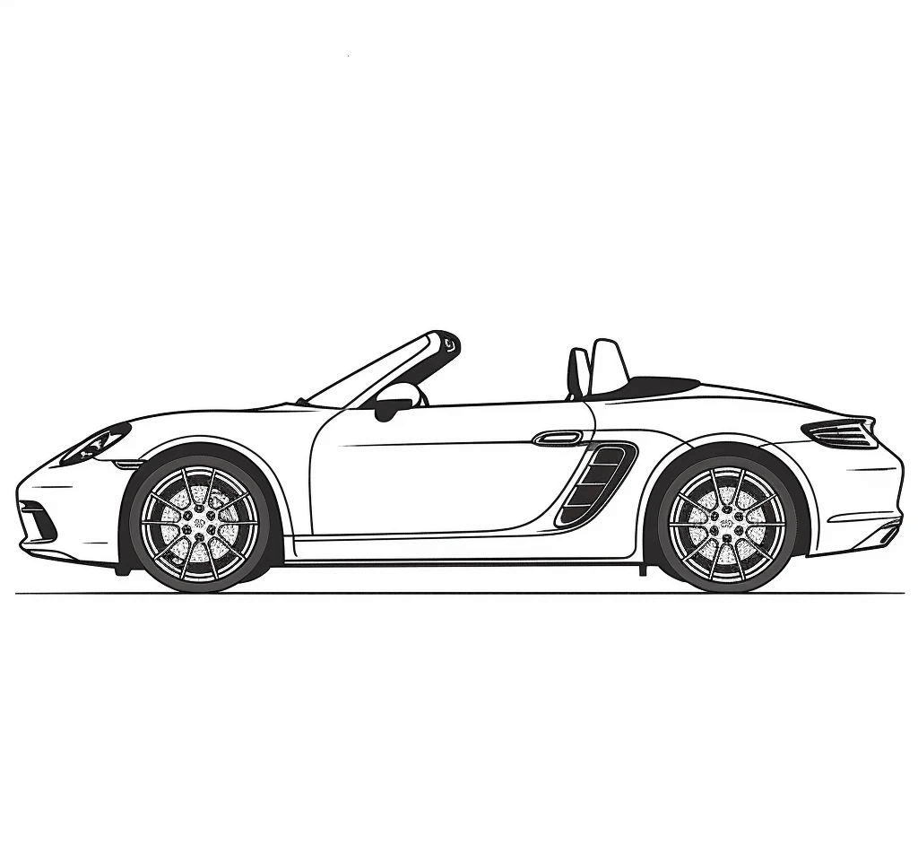 Desenho de Porsche para imprimir