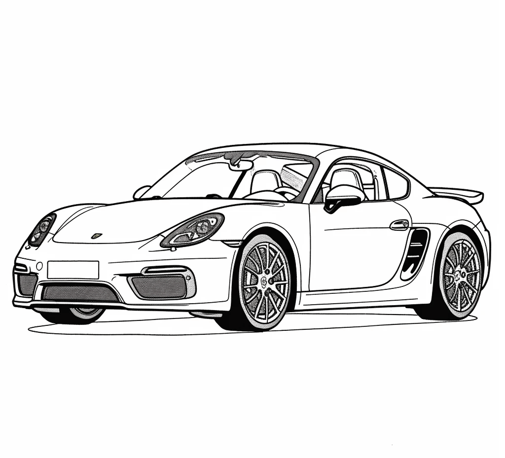Desenho de Porsche para imprimir