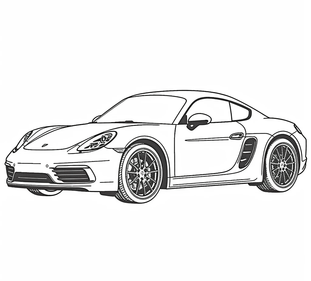 Desenho de Porsche para imprimir