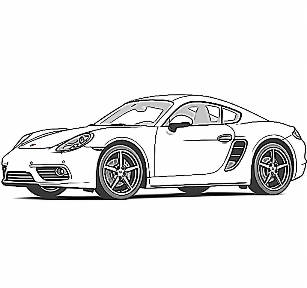 Desenho de Porsche para imprimir