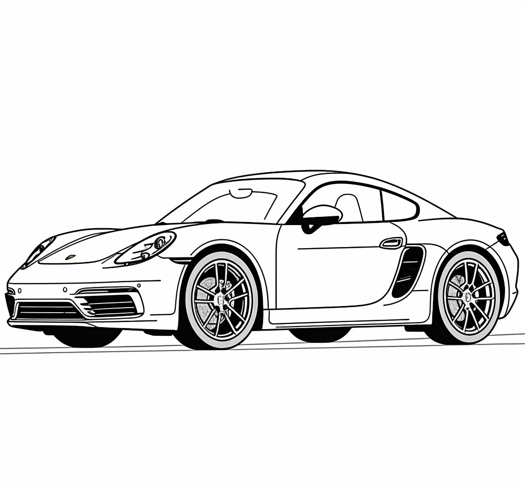 Desenho de Porsche para imprimir