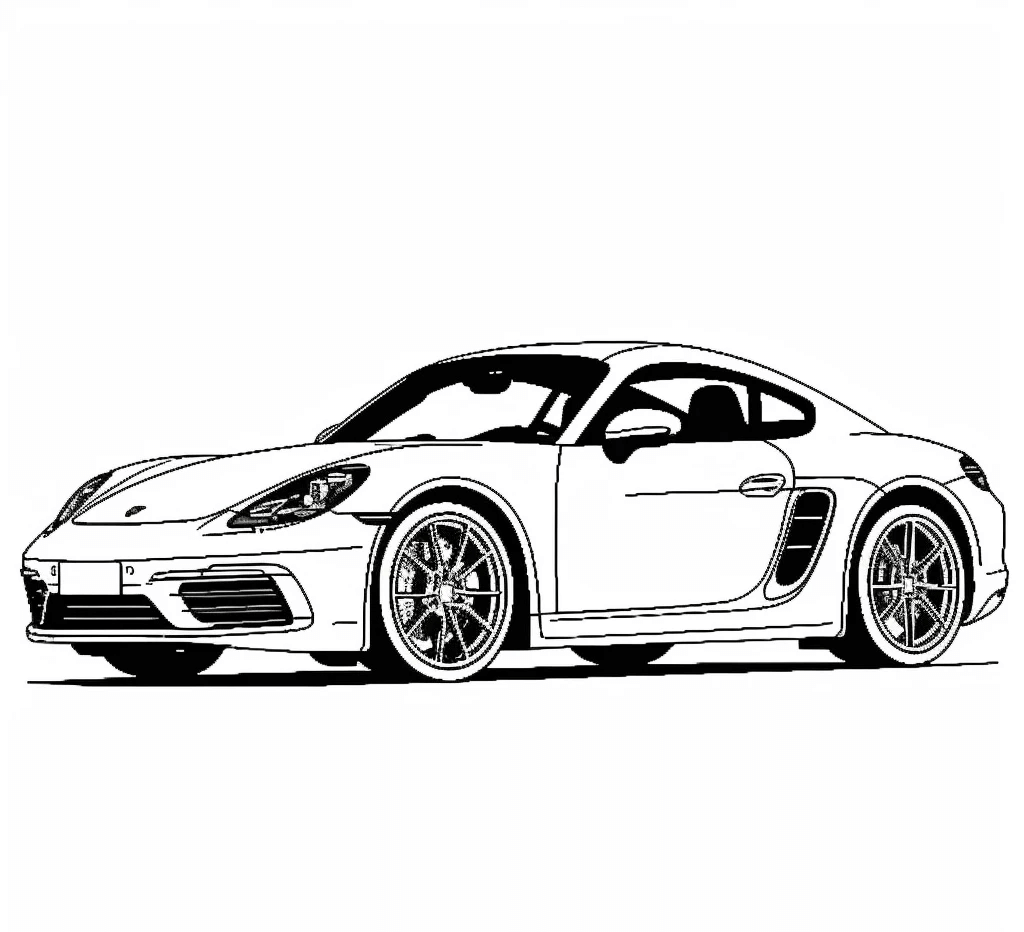 Desenho de Porsche para imprimir