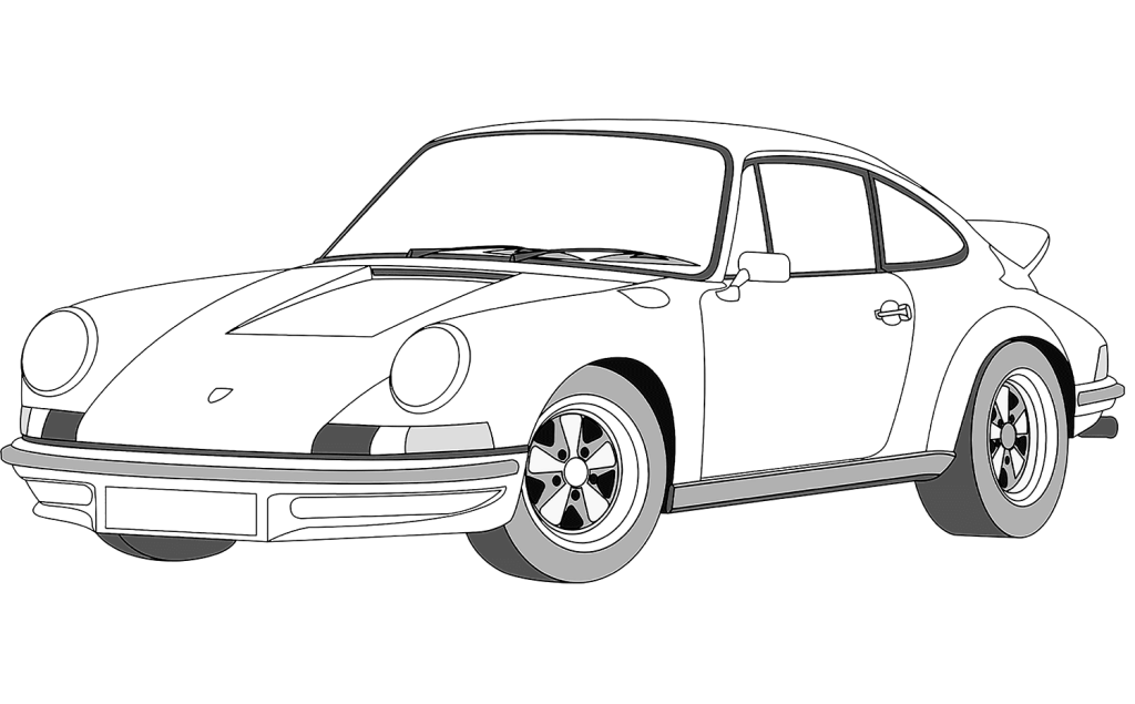 Desenho de Porsche para imprimir