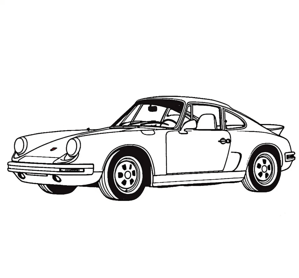 Desenho de Porsche para imprimir