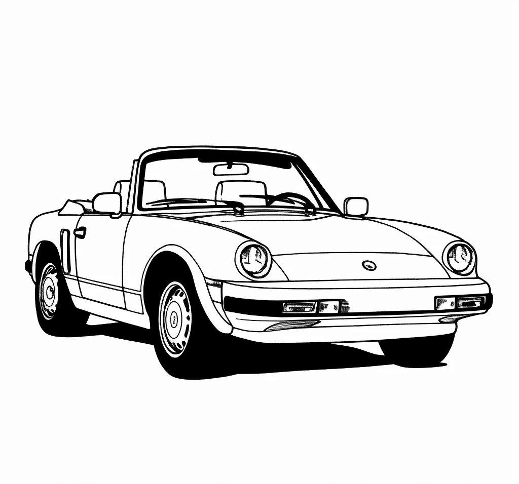 Desenho de Porsche para imprimir