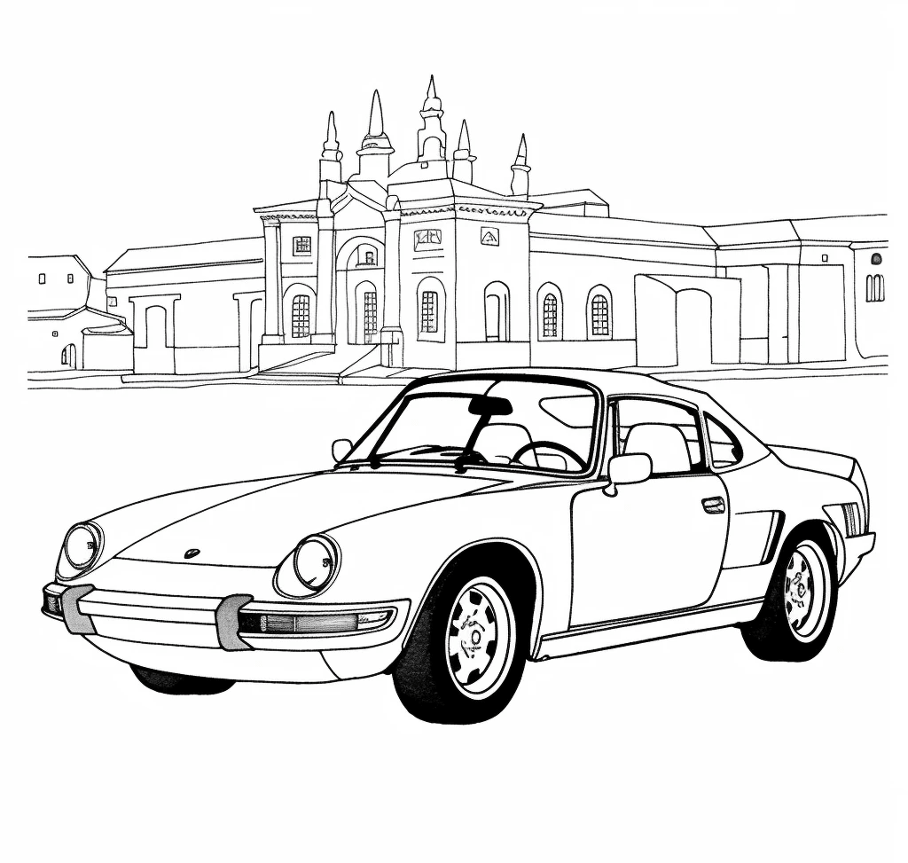 Desenho de Porsche para imprimir