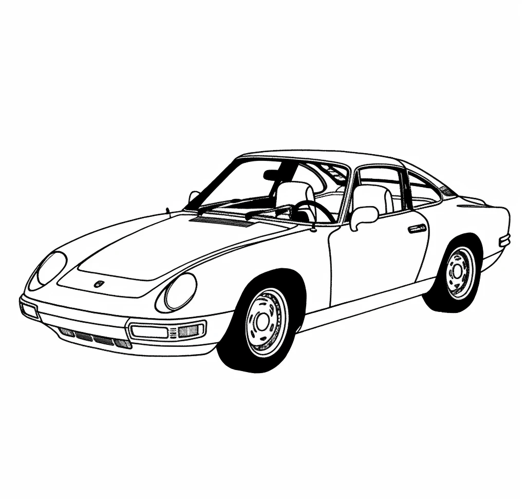 Desenho de Porsche para imprimir