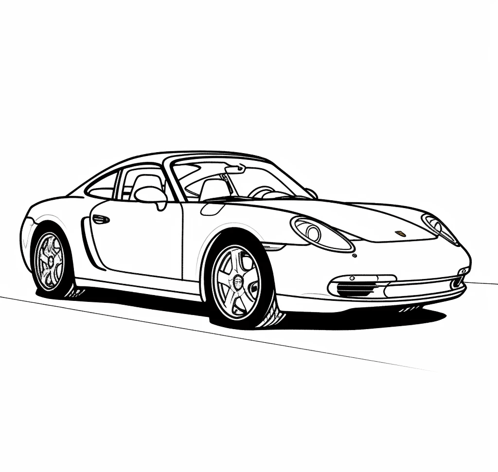 Desenho de Porsche para imprimir