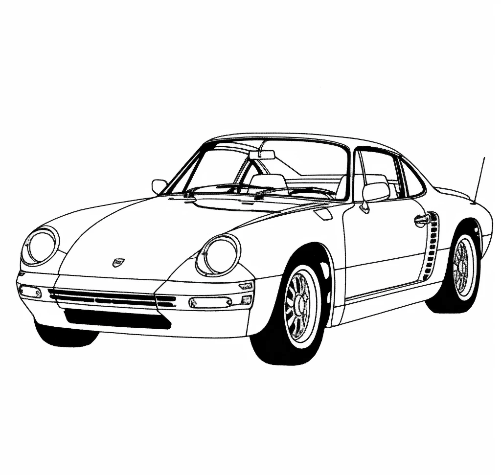 Desenho de Porsche para imprimir