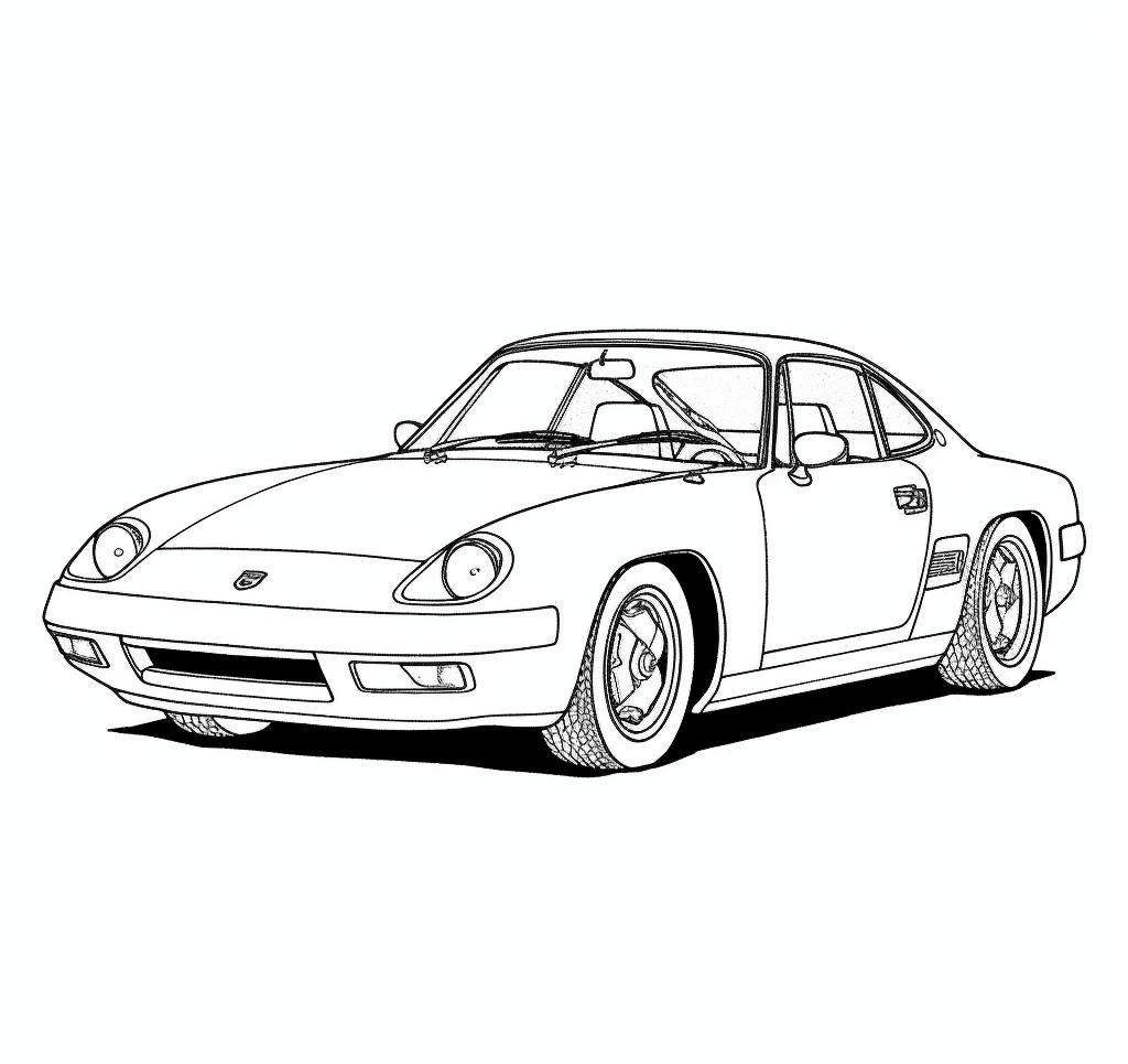 Desenho de Porsche para imprimir