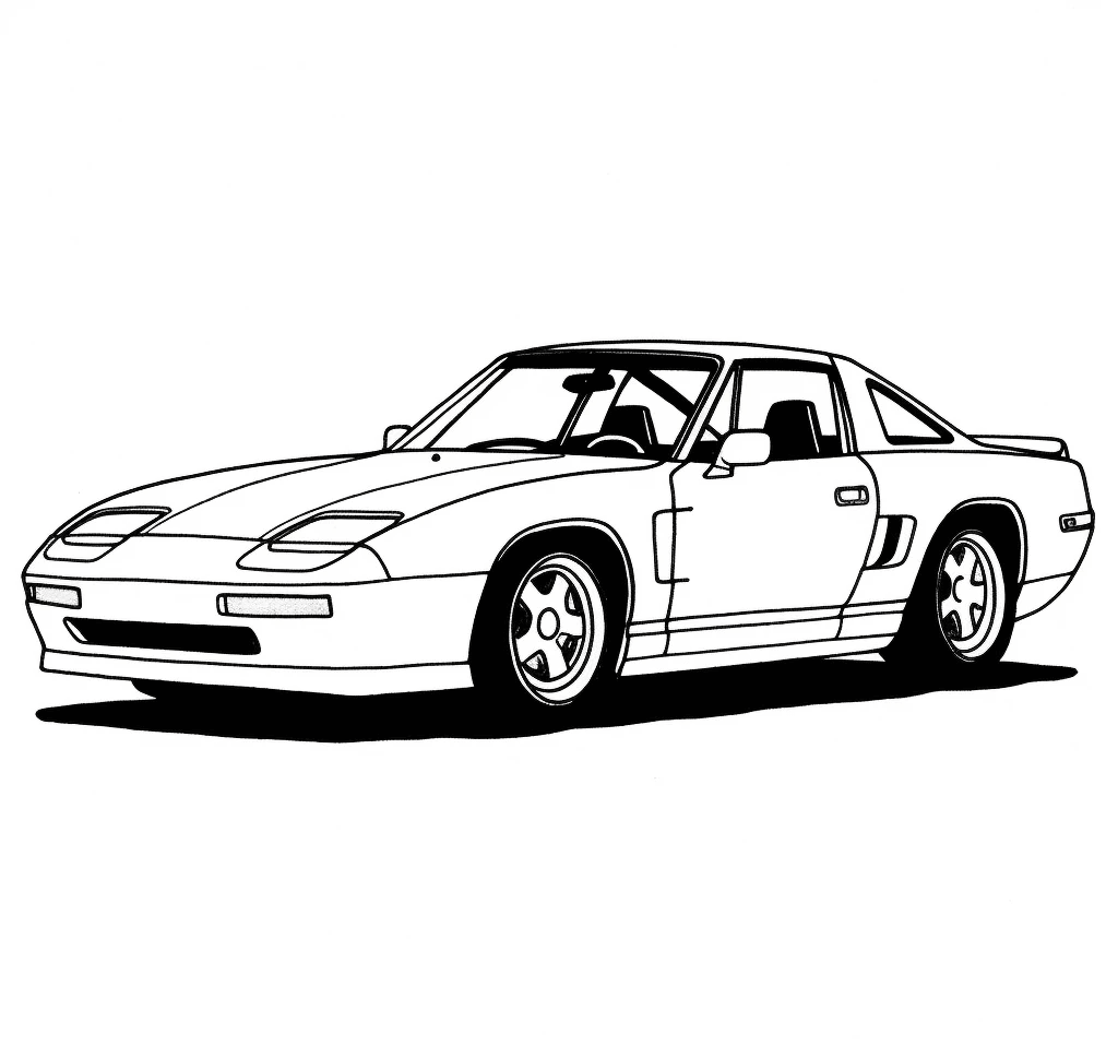 Desenho de Porsche para imprimir