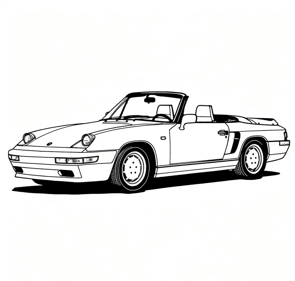 Desenho de Porsche para imprimir