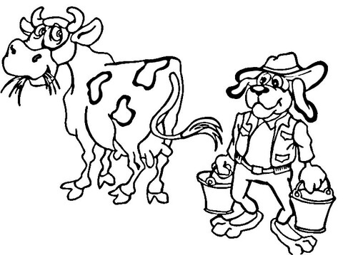 Desenho de Vacas para imprimir