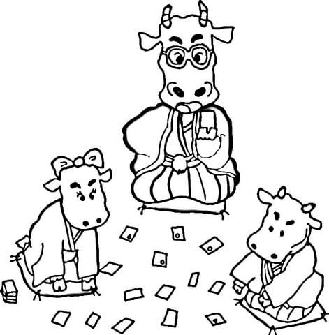 Desenho de Vacas para imprimir