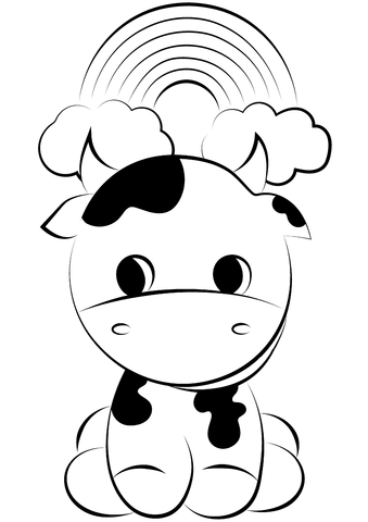 Desenho de Vacas para imprimir