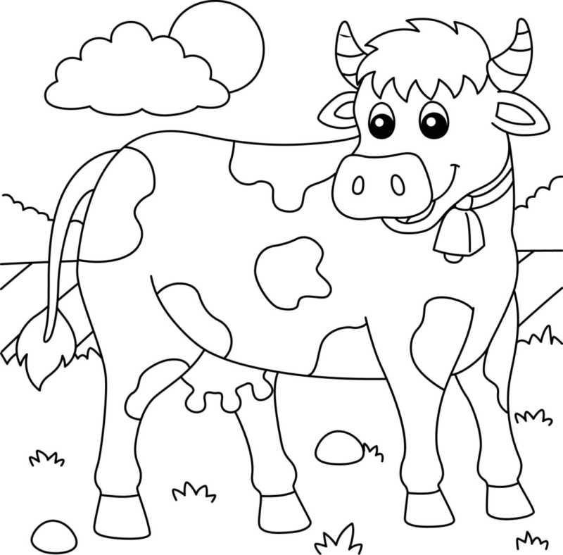 Desenho de Vacas para imprimir