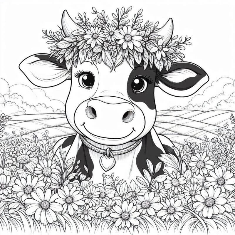 Desenho de Vacas para imprimir