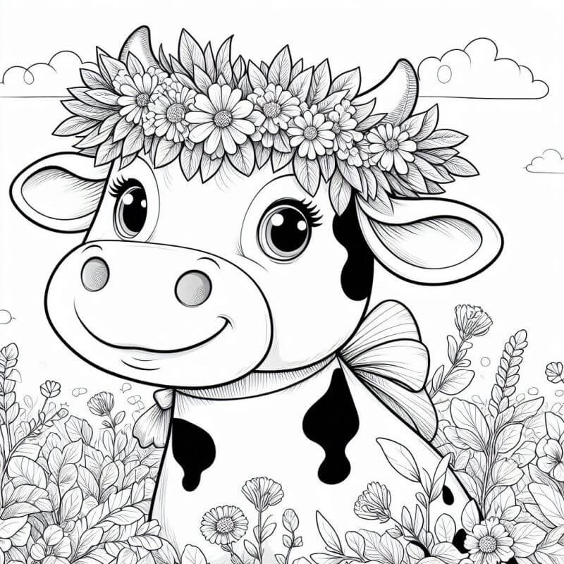 Desenho de Vacas para imprimir