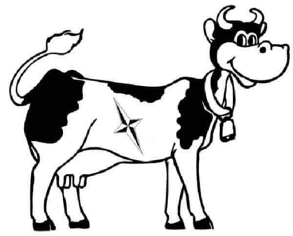 Desenho de Vacas para imprimir