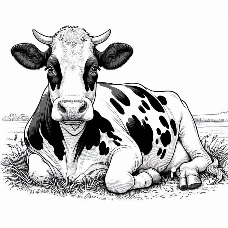 Desenho de Vacas para imprimir