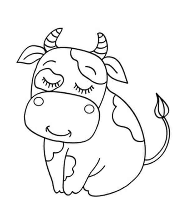 Desenho de Vacas para imprimir