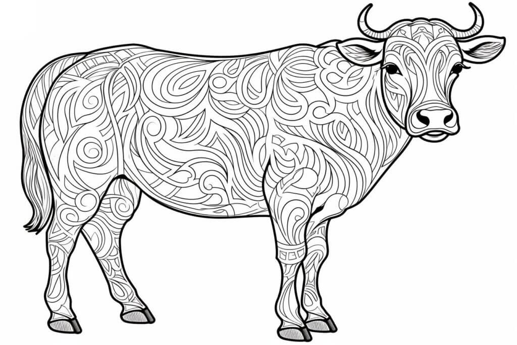 Desenho de Vacas para imprimir