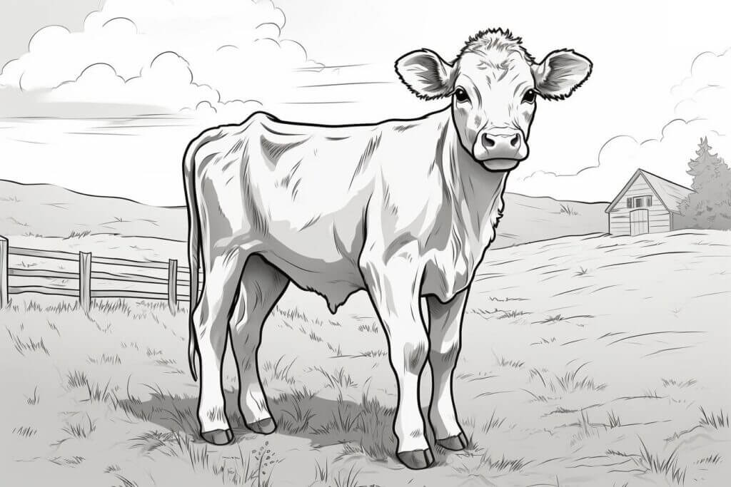Desenho de Vacas para imprimir