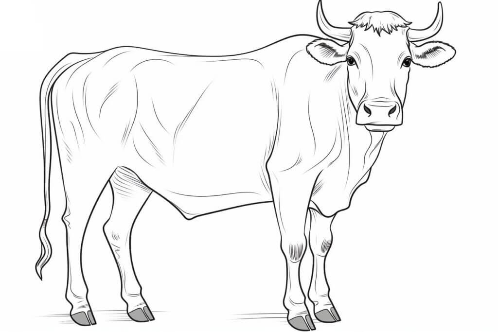 Desenho de Vacas para imprimir