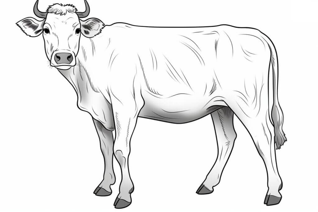 Desenho de Vacas para imprimir