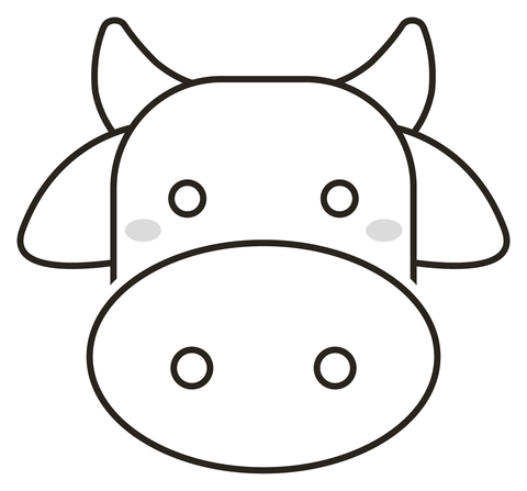 Desenho de Vacas para imprimir