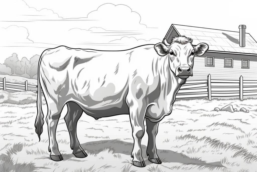 Desenho de Vacas para imprimir