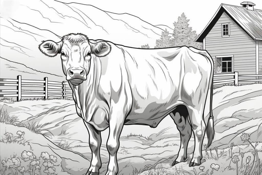 Desenho de Vacas para imprimir