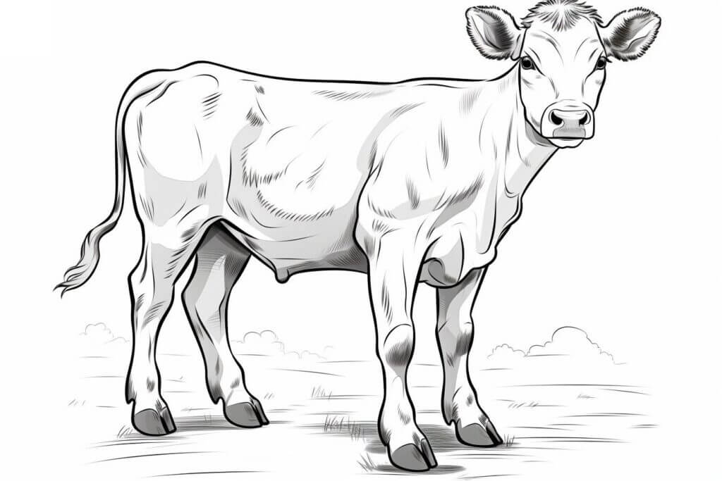 Desenho de Vacas para imprimir