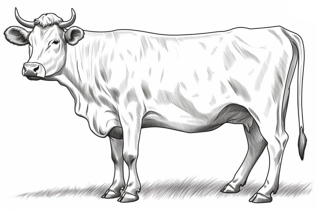 Desenho de Vacas para imprimir