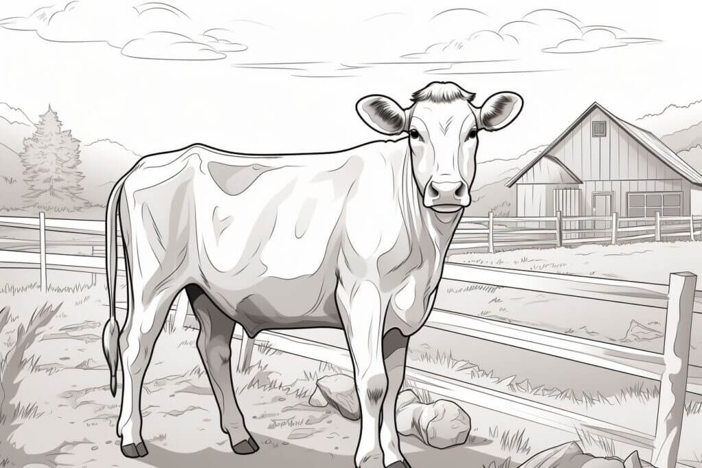 Desenho de Vacas para imprimir