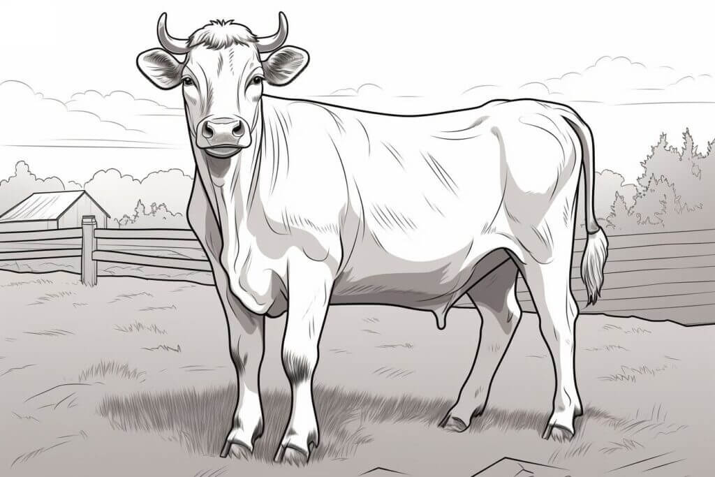 Desenho de Vacas para imprimir