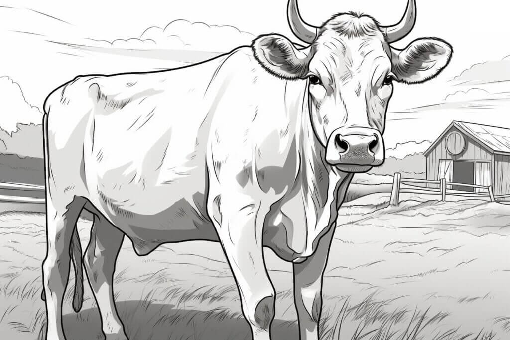 Desenho de Vacas para imprimir