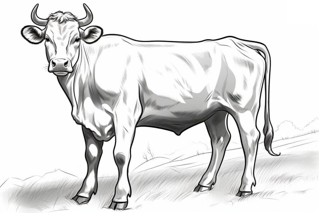 Desenho de Vacas para imprimir