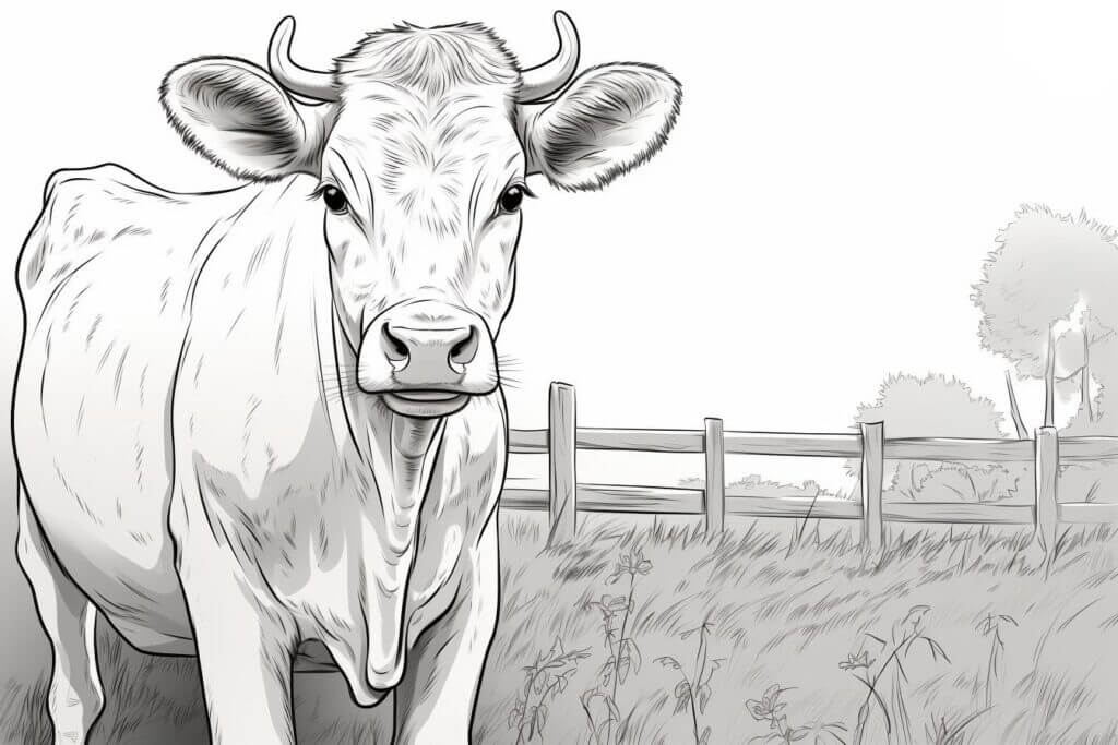 Desenho de Vacas para imprimir