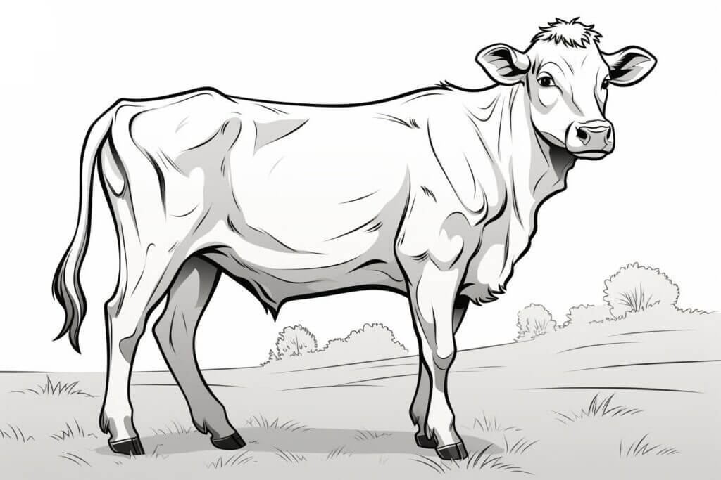 Desenho de Vacas para imprimir