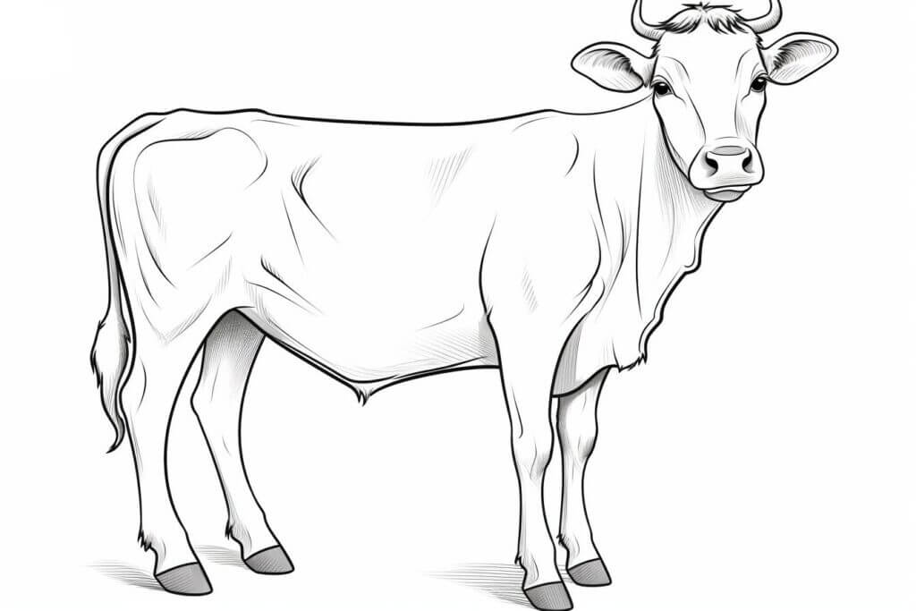 Desenho de Vacas para imprimir