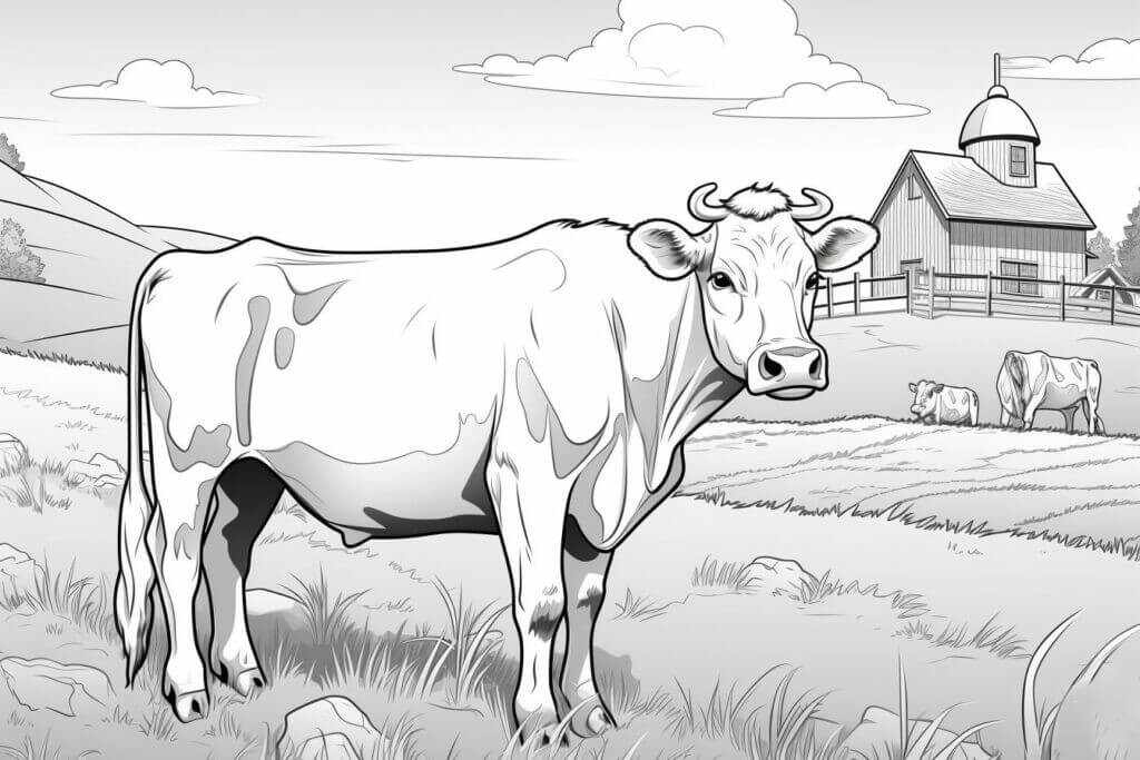 Desenho de Vacas para imprimir